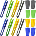 8-Piece Window Blinds and Car Air Vent Cleaner Set, Microfiber Dusters with 8 Washable Covers, Multi-Color Groove Tool Set, 4.7 Inches