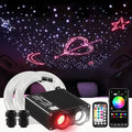 ATOKEE 32W Dual Color Starlight Headliner Kit, Sound Activated Fiber Optic Star Roof Lights with APP/Remote Control, 800pcs 0.03in 9.8ft