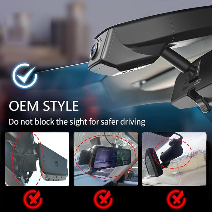 Mangoal 4K Dash Cam fit GMC Sierra 1500 2019-2021, 1500 Limited 2022, 2500 HD/3500 HD 2020-2023(Model B), Model B & Model A Have Same Models Years but Vehicle Sensor Cover are Different