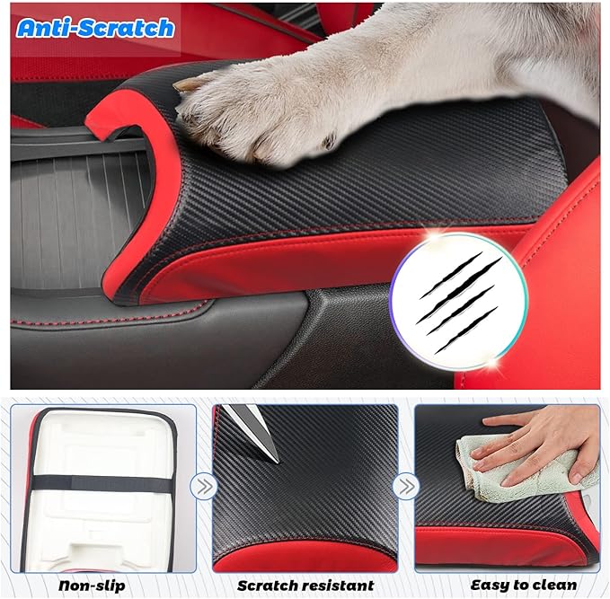 SHAOHAO 2023 RDX Armrest Cover for 2022 2023 Acura RDX Center Console Cover, Middle Console Lid Cover 2023 RDX Armrest Seat Box Protector Pad Elbow Arm Rest Cushion for 2022 2023 Acura RDX