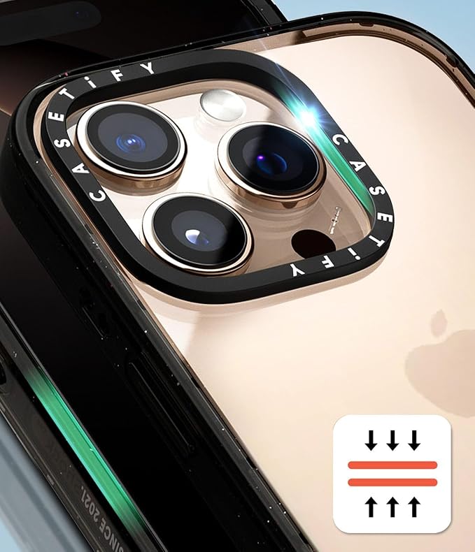 CASETiFY Impact iPhone 15 Pro Max Case [4X Military Grade Drop Tested / 8.2ft Drop Protection/Compatible with Magsafe] - Lisbon Love Summer Flowers Clear - Clear Black