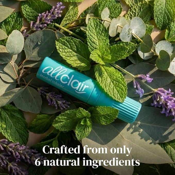 Allclair Nausea Relief Inhaler for Motion & Morning Sickness – Fast-Acting, Non-Drowsy, Natural Alternative to Pills & Patches, Travel Essential (4 Inhalers)