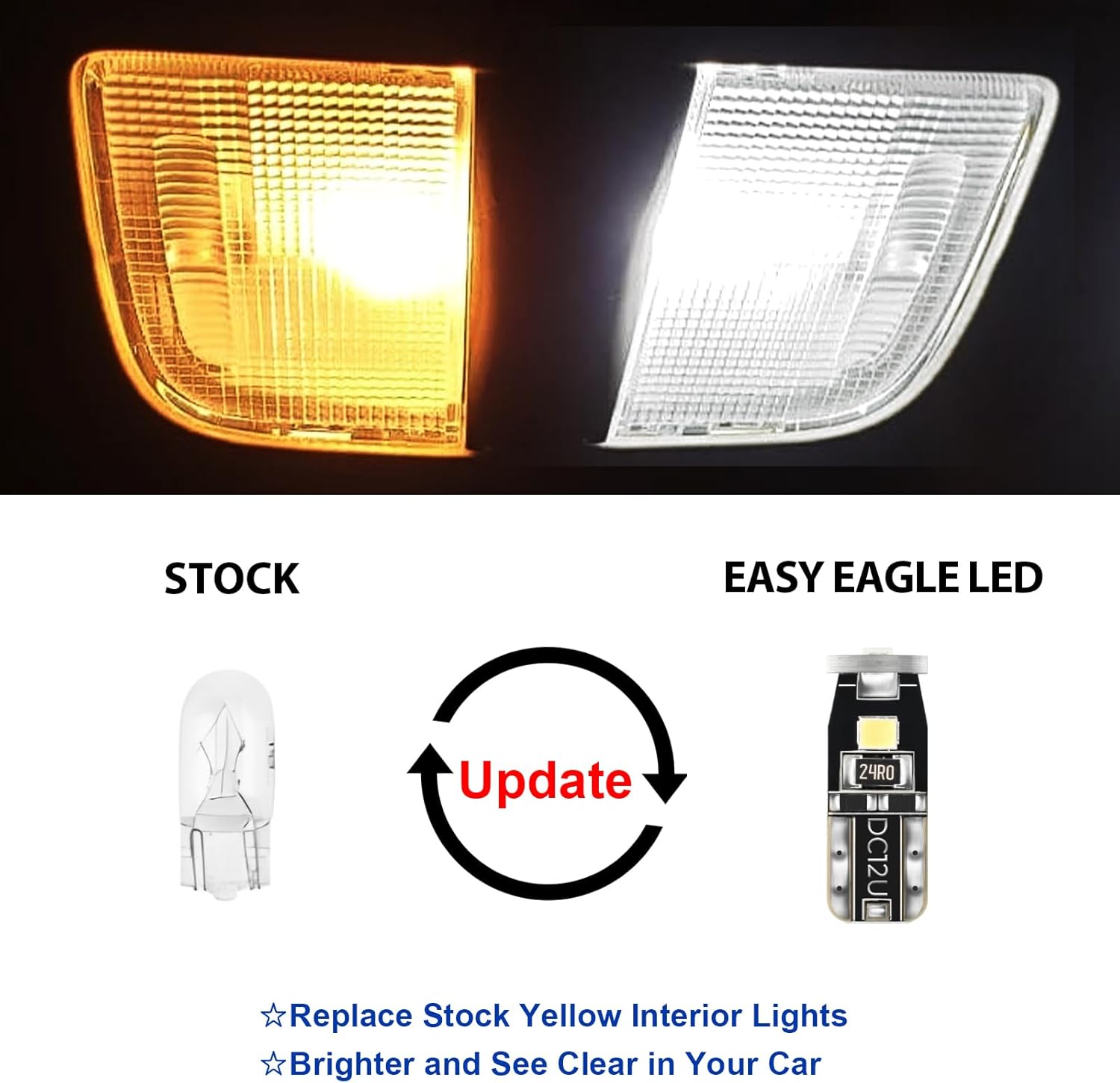 EASY EAGLE LED Interior Car Lights for Honda-Pilot-2016-2022: 15 Piece Kit White LED Light Bulbs - Super Bright 6000K + Install Tool