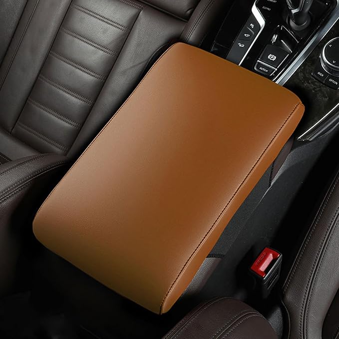 Car Armrest Covers for Hyundai Kona EV 2019 2020 2021 2022 2023 2024 2025 Premium Leather Center Console Armrest Cushion Pad Anti-Scratch Soft Support for Elbow Auto Interior Accessories