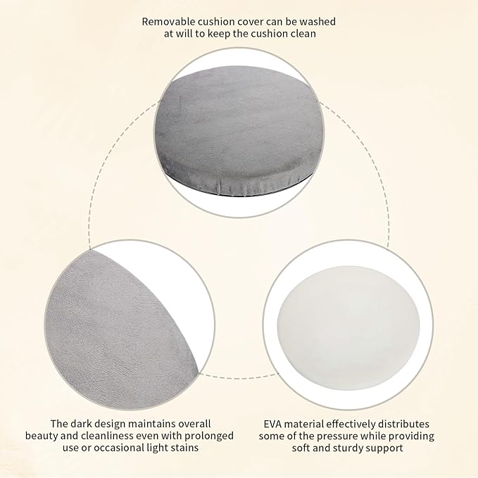 360 Rotating Car Seat Pad Revolving Swivel Seat Cushion for Elderly Stool Cushions Round Bar Stool Cushions Wheelchair Pad for Seniors Office 15.35" Diameter