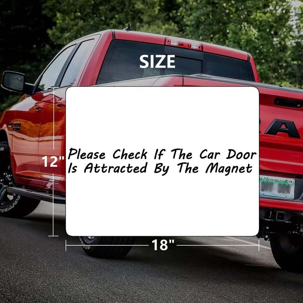 Set of 2 - Blank Car Door Magnet Sticker, Rounded Corners Magnetic Vehicle Sign, Perfect Magnet for Car to DIY Advertise Business and Cover Company Logo, Personalized Magnet Decal, White (18x12 inch)