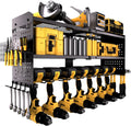 Large Power Tool Organizer Wall Mount, 3-Tier Heavy Duty Metal Loads 260 lbs, 7 Cordless Drill Holder Garage Tool Storage Rack, Utility Shelf for Workshop Shed Basement, Gifts for Men Dad Christmas
