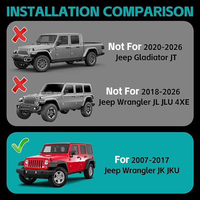 Rear Door Pocket Cup Holder Organizer Compatible with 2007-2018 Jeep Wangler JK JKU Rubicon Sahara Accessories, Metal Door Side Insert Storage Box Expansion Accessories Replace Sagging Net
