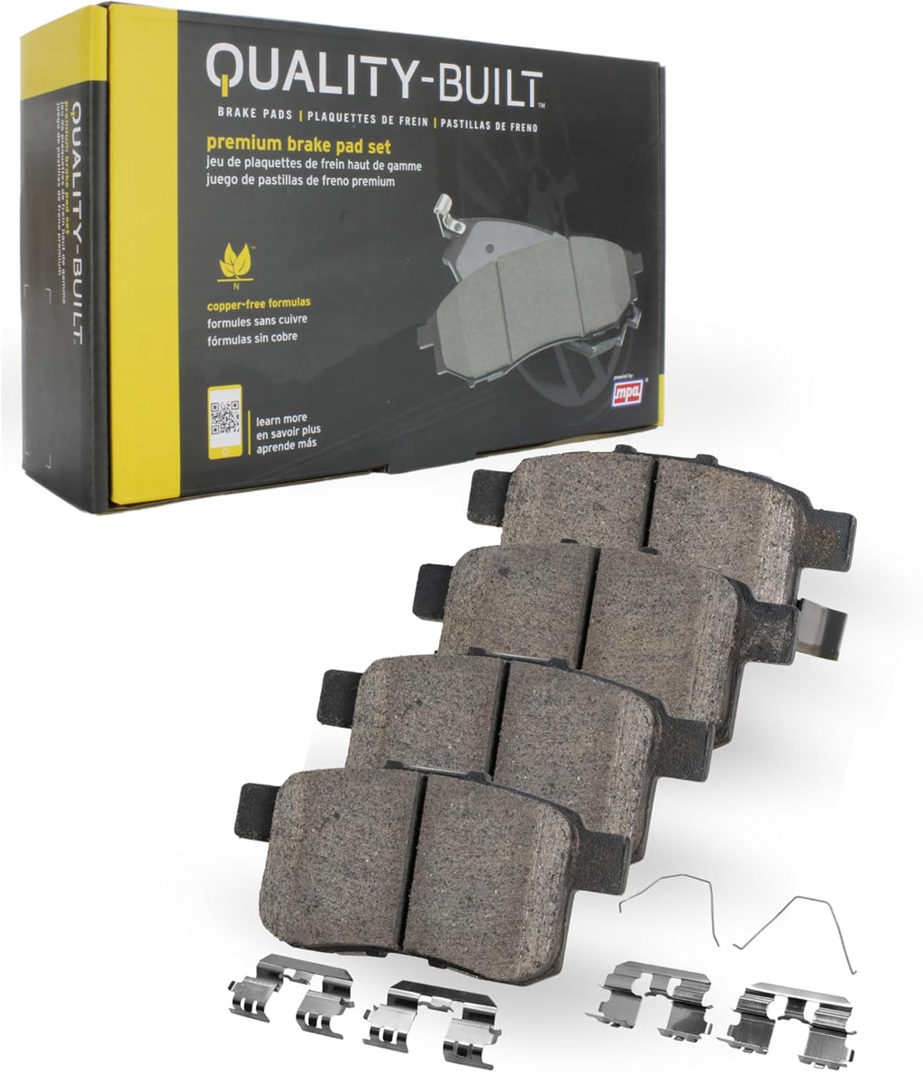 Premium Ceramic Rear Brake Pads (1001-0228C) Compatible with 1980-2001 Alfa Romeo/Audi (4000 Quattro/5000 Quattro/80 Quattro/90 Quattro/A4 Quattro/A6 Quattro/A8 Quattro/S3/S4/S6 & More)