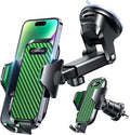 VANMASS Phone Holders for Your Car 2026 Ultimate Phone Mount Military-Grade Windshield Dashboard Vent【Newest Best Strongest】 Cell Phone Car Mount for iPhone 16 Pro Max 15 Samsung Android,Green