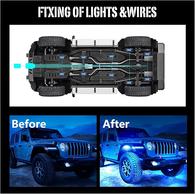 SHINIGHT Led Rock Lights for Trucks,10 Pods Lights for Jeep Brightness Truck underglow kit Exterior with App Control Flashing Music Mode RGB Lighting for UTV SUV ATV RZR Truck Accessories