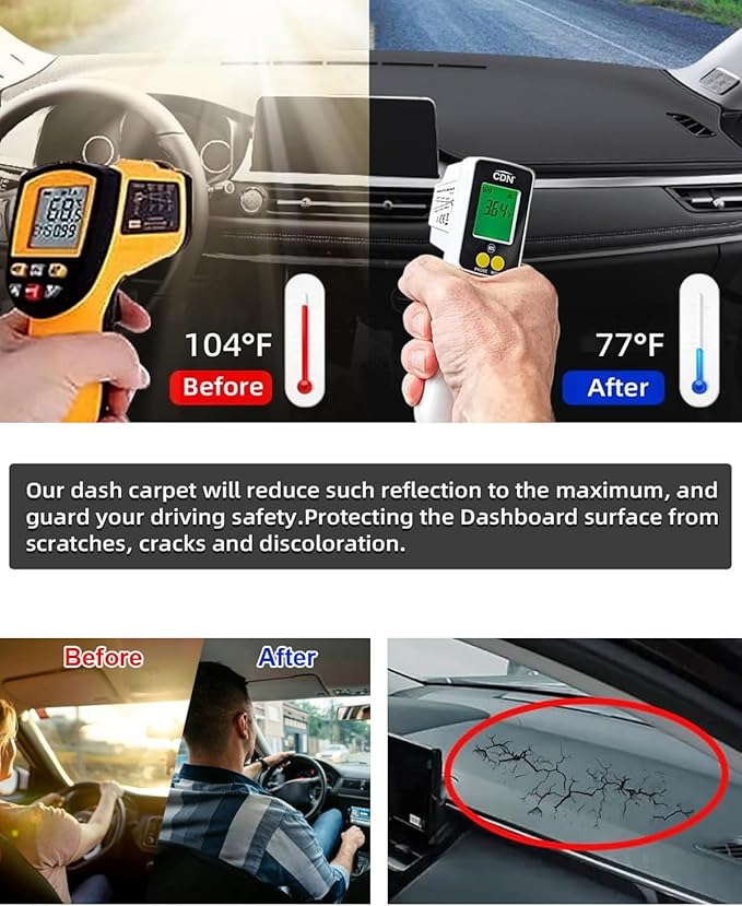 SKYLOTEC Dash Cover Mat Compatible with Nissan Kicks 2025 2026 Accessories (Not for Kicks Play) Nonslip Dashboard Cover Protective Pad