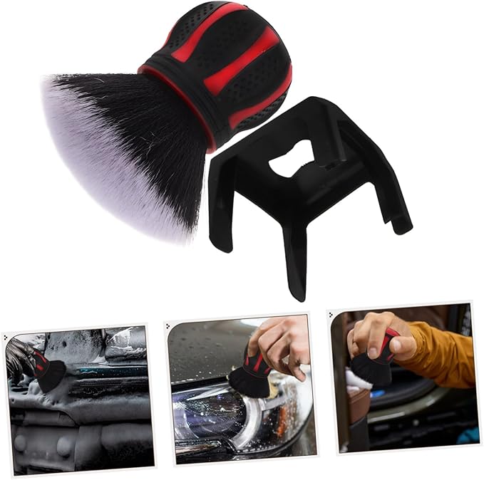 GLEAVI 2pcs Car Vent Cleaner Brush Multi-Function Soft Detailing Tool for Car Interior and Stable Stand for Easy Use and Cleaning