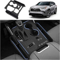 Autorder Silicone Center Console Organizer for 2020-2022 Toyota Highlander Accessories Seat Gap Storage Box Soft Gear Shift Panel Trim Cover