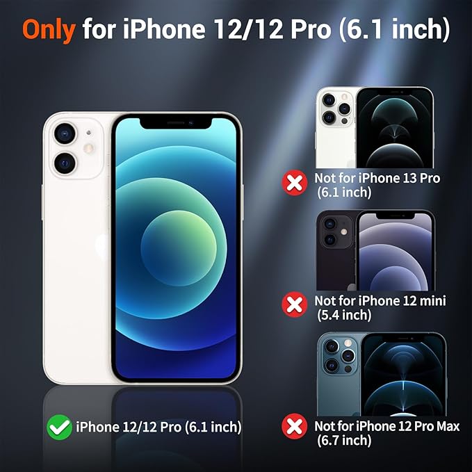 SUPFINE Magnetic for iPhone 12 Case/iPhone 12 Pro Case (Compatible with MagSafe)(Military Grade Drop Protection) Slim Translucent Matte Shockproof with Anti-Fingerprint Phone Case,Blue Purple