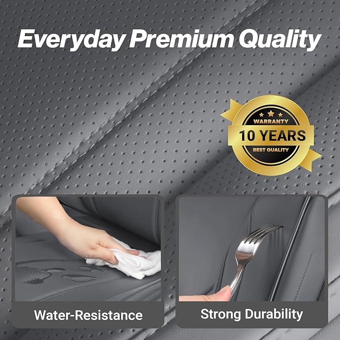 Coverland Custom Fit Car Seat Covers for Car Compatible with [7-Series, M5, Genesis, MazdaSpeed3, Outback] Premium Waterproof Non-Slip Interior Seat Protector [Front Dark Gray- Size Chart A23]