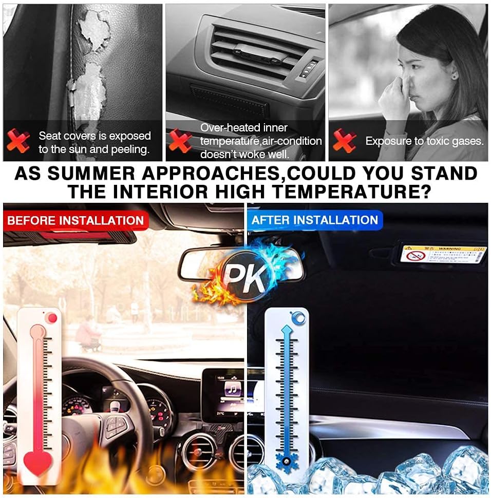 KUST Windshield Sun Shade for 2015 2016 2017 2018 2019 Hyundai Sonata Sedan Custom Fit Sunshade Foldable Sun Visor Protector Blocks UV Rays Keep Your Car Cooler