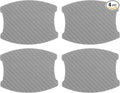 3D Car Door Handle Scratch Protector, 68x85mm Removable Magnetic Car Door Handle Protective Film Grey, 4 Pcs