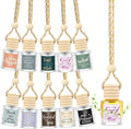 Funnymoom 10 Pcs Employee Appreciation Gifts Bulk Empty Glass Car Air Freshener Hanging Diffuser Thank You Gifts for Employee Nurse Staff Dietician Social Worker Volunteer