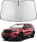 EcoNour Windshield Sunshade Compatible for Ford Explorer 2020-2024 2025 2026, Sun Visor for Front Windshield & Window Sun Shade Cover, UV Heat Blocker & Protector, Car Accessories