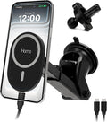iHome 5-in-1 Complete Car Charging Kit, 15W MagSafe Charger, Dual Port Adapter, Mounts & Cable