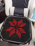 Thicken Car Beads Seat Cover, Cooling Seat Cover Wooden Bead Cool Cushion Mat, Large Black Red Wooden Beads Chair Cushion Pad for Home Office Gift for Husband Wife