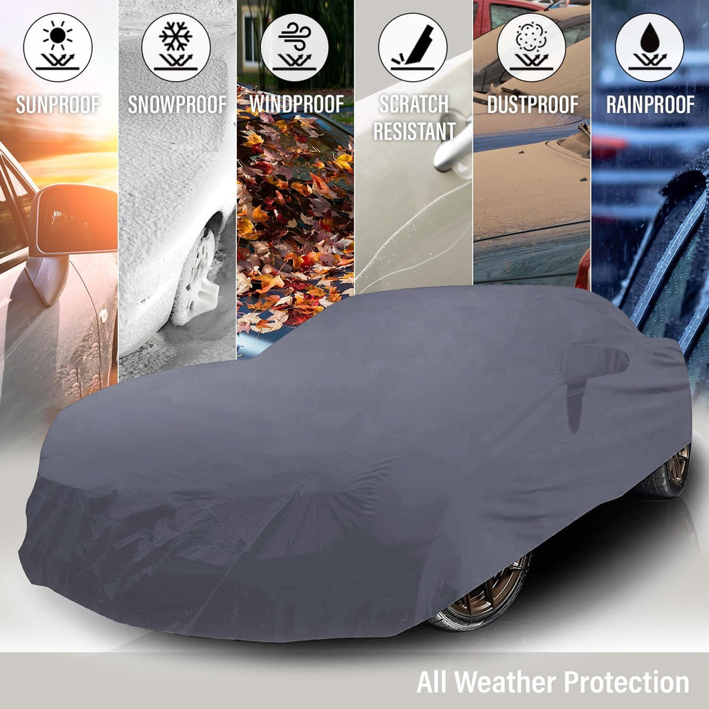Supreme Full Car Cover – for Pontiac Lemans 1966-1977 Coupe 2-Door Semi Custom Fit Waterproof Full Coverage All Weather Windproof Dust Proof Indoor Outdoor Automobile