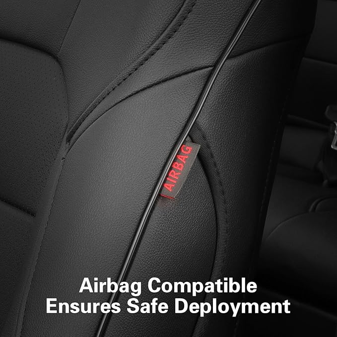 EKR Camry Seat Covers for Toyota Camry SE,LE 2025 2026 Waterproof Leather Car Seat Cover Full Set for Trucks SUV-Faux Leather (Black)
