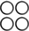 PATIKIL Universal CD Stripe Magnetic Adapter Ring, 4 Pcs Ultra-Thin Sticker Ring Adhesive Nickel-Iron Alloy for Phone Cases Holder Wireless Charging Car Mount Kit, Black