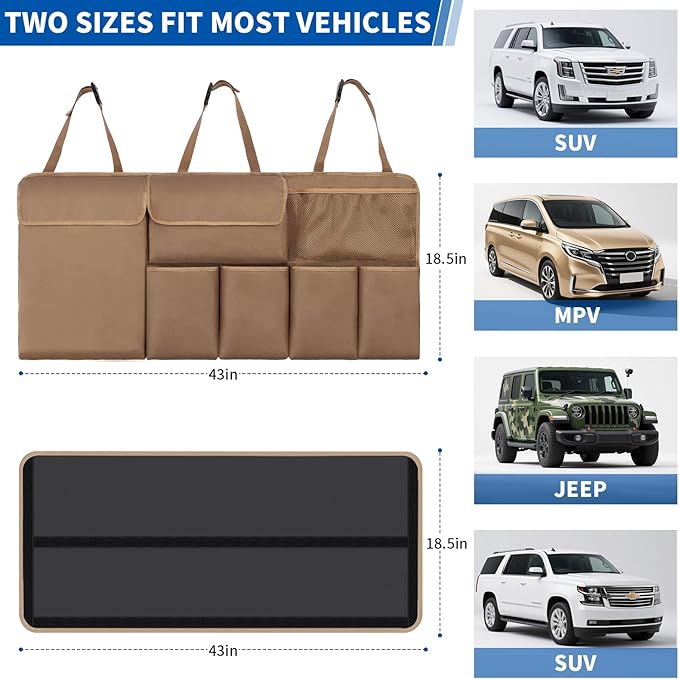 Car Trunk Organizer Backseat Hanging Organizer with Storage Pockets for Subaru Crosstrek, Forester, Outback, Ascent 2000-2024 2025 Car Accessories