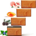 Car Air Freshener, Wood Air Freshener, Car Odor Eliminator for Visor Clip, Variety Pack- CLIP INCLUDED (Amber-Grove-Pine-Honey Peach)