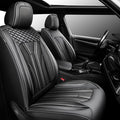Fit Sonata Car Seat Covers Premium Leather for Hyundai Sonata 2007-2025 2026. Waterproof， Breathable, Scratch-Resistant & All-Weather Seat Cushion Protector（Front Seat,All Black