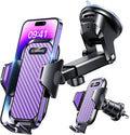 VANMASS Phone Holders for Your Car 2026 Ultimate Phone Mount Military-Grade Windshield Dashboard Vent【Newest Best Strongest】 Cell Phone Car Mount for iPhone 16 Pro Max 15 Samsung Android,Purple