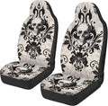Halloween Skull Car Seat Cover Anti-Slip Back Fabric Haunted House Automobile Front Seat Covers Easy to Install Car Interior Automotive Accessories Suitable for Cars, SUV and Trucks
