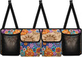Foldable Auto Hanging Seat Back Storage Bohemian Mandala Floral Blossom Car Organization Women Trunk Hanging Storage Bag