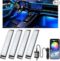 Honalia Car LED Lights Interior, Ambient Lighting Car with Smart APP Control, Multicolor Interior LED Lights with Music Mode for Truck Jeep SUV, DC 12V