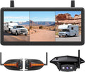 AUTO-VOX Wireless RV Backup Camera: Rear&Side View with 7.2” HD 1080P Triple-Split Screen Monitor, Dual Power USB/Car Charger, DVR Recording, Stable Signal Rear View Camera for Camper, Travel Trailer