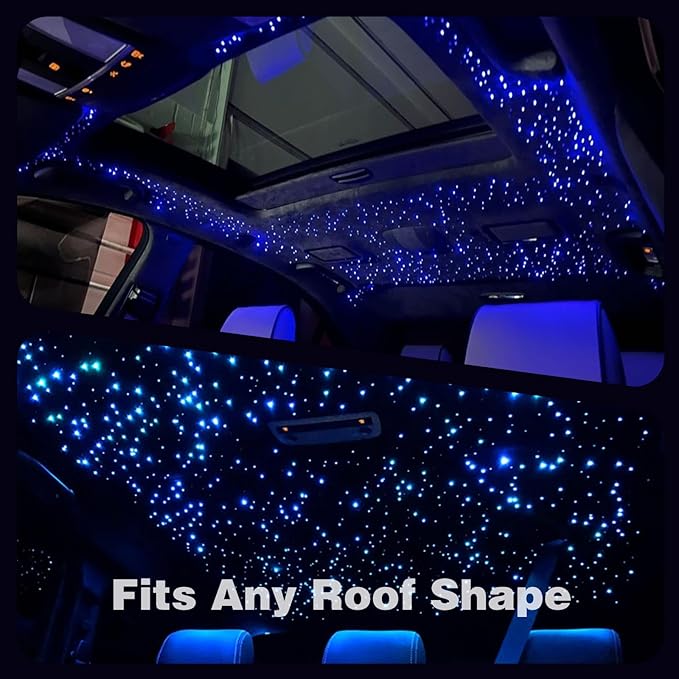 VASTFIRE Starlight Headliner Kit Twinkle + Music Effect,Smart APP/RF Remote Control, Easy DIY Star Headliner kit for Cars & Trucks Home Theaters Bed Room Ceiling Ambient Lighting
