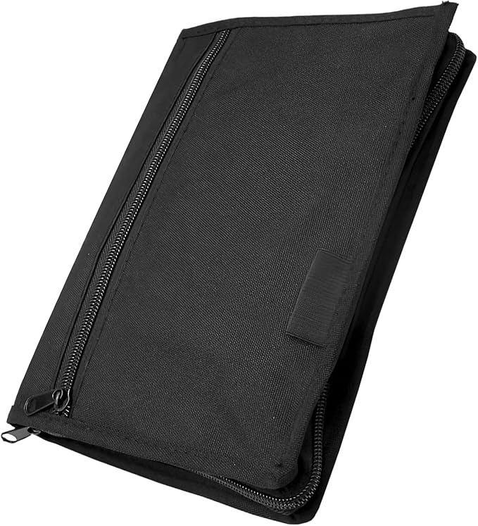 Automotive Organiser with Multiple Compartments Practical Zippered Vehicle File Folder Travel Accessories Vehicle Document Organiser
