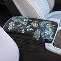 Dreaweet Sea Turtle Arm Rest Cover for Car Thick Center Console Cover with Pockets,Turtle Car Accessories Armrest Cover for SUV Truck Universal Center Console Armrest Pad