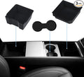 Center Console Organizer for 2026 Tesla Model Y Juniper Accessories & Model 3 Highland 2026-2024 Flocked Storage Organizer Set Center Console Box, Armrest Box and DIY Cup Mat