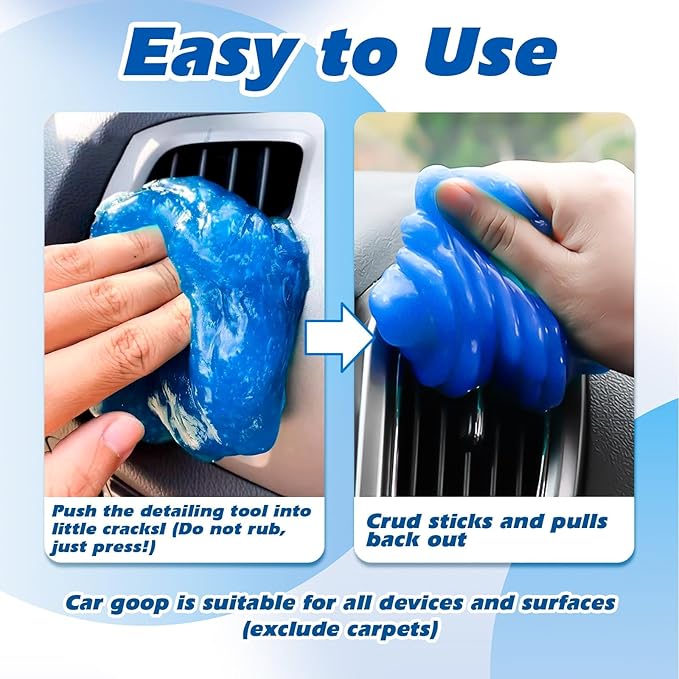 x xotic tech Car Cleaning Gel for Car Detailing Putty Interior Cleaner Slime Auto Detail Tools Supplies Accessories Valentines Day Gifts for Him Her Men Women Stocking Stuffers Blue 6 Pack