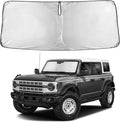 EcoNour Windshield Sunshade Compatible for Ford Bronco (Not for Bronco Sport) 2021-2024 2025 2026, Sun Visor for Front Windshield & Window Sun Shade Cover, UV Heat Protector, Car Accessories