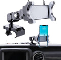 DIAMOOKY Upgraded Metal Phone Mount for Jeep Wrangler JL JLU 2018-2023 and Gladiator JT 2020 2021 2022 2023 Phone Holder Dash Mount System Kit Dashboard Accessories Passenger Side (Not for 4xe)