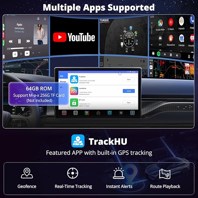 ATOTOZONE CB6 Wired CarPlay to Wireless CarPlay/Android Auto Adapter with Bluetooth, Wireless CarPlay AI Box, AI Voice Dongle with GPS Tracking, 4GB+64GB, Silver