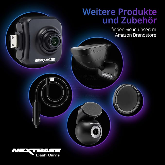 Nextbase 222XR 1080p Dash Cam + Rear Cam HD in Car Mini Camera with Parking Mode, Night Vision, Automatic Loop Recording and File Protection, Reliable and Durable