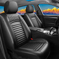 Fit Elantra Car Seat Covers for Hyundai Elantra 2017-2024 2025 2026 - Upgraded Premium Waterproof & Breathable Leather, Airbag Compatible, All-Weather Seat Cushion Protector (Full Set, Black)