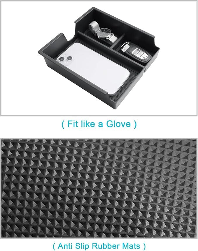 CDEFG 2Pcs for 2024 2025 2026 Lexus GX 550 Center Console Organizer Tray GX 550 Accessories Middle Console Tray Armrest Hidden Storage Box Arm Rest Secret Bin(Not for Cool Box)