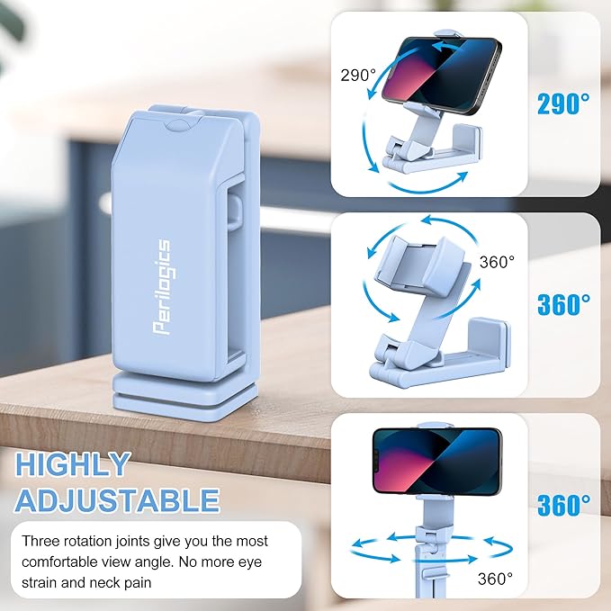 Perilogics Airplane Phone Holder Mount Universal in Flight Hands Free Viewing with Multi-Directional Dual 360 Degree Rotation. The Go-to Choice for Frequent Flyers and Travelers’ Favorite.