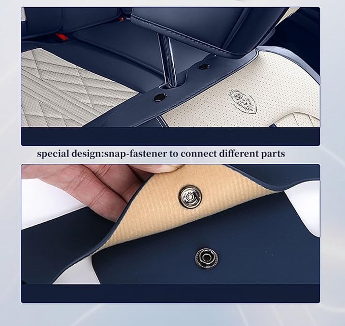 Premium Nappa Leatherette Car Seat Cover Set Custom Fit for Honda CR-V CRV 2000-2023 2024 2025 2026 Water-Proof Breathable Faux Leather Seat Cushion Protectors (Full Set 5 Seats,Grey Line)